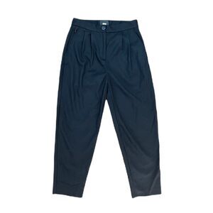AWAY Black Wool Pleated Barrel Pants Trousers    Women's Size 0